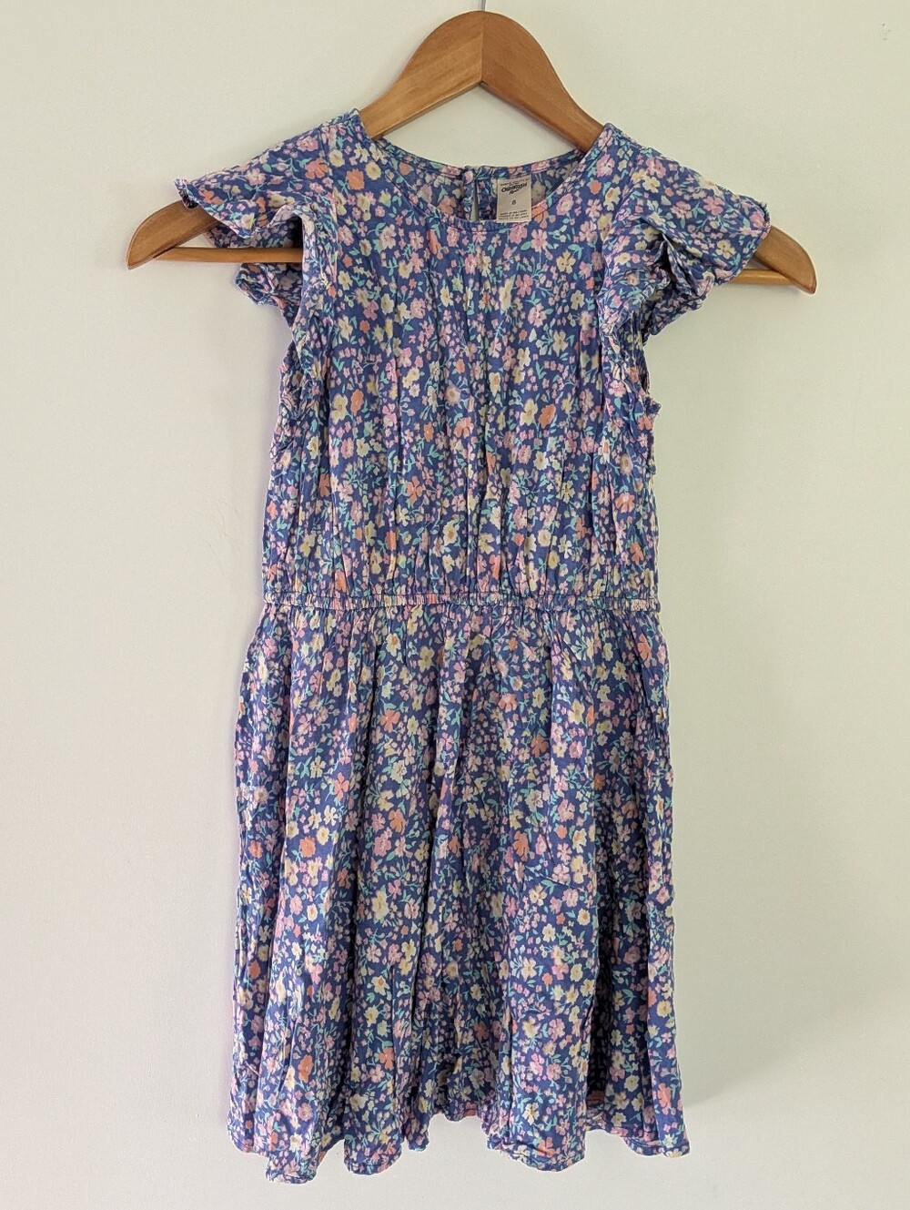 Oshkosh Blue and Pink Floral Dress Size 8